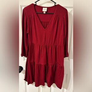 Knox rose peasant long sleeve vneck dress. Size medium.